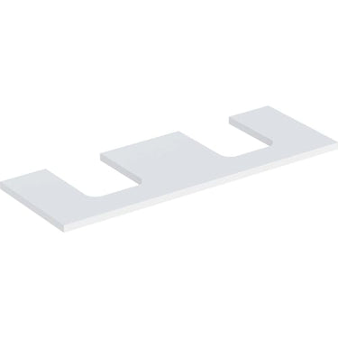 Geberit ONE bordplade t/håndvask dob. udskæring 135 x 3 x 47 cm hvid - 1