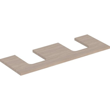 Geberit ONE bordplade t/håndvask dob. udskæring 135 x 3 x 47 cm eg - 1