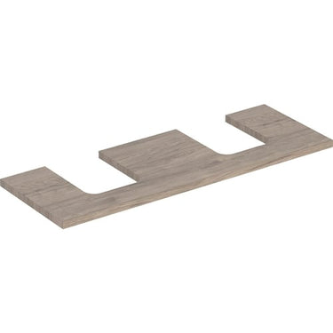 Geberit ONE bordplade t/håndvask dob. udskæring 135 x 3 x 47 cm nød - 1
