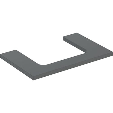 Geberit ONE bordplade t/håndvask udskæring midt 75 x 3 x 47 cm Lava - 1