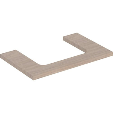 Geberit ONE bordplade t/håndvask udskæring midt 75 x 3 x 47 cm eg - 1