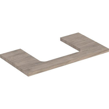 Geberit ONE bordplade t/håndvask udskæring midt 90 x 3 x 47 cm nød - 1