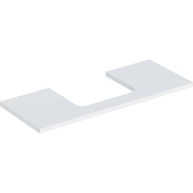 Geberit ONE bordplade t/håndvask udskæring midt 120 x 3 x 47 cm hvid - 1