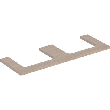 Geberit ONE bordplade t/håndvask dob. udskæring 135 x 3 x 47 cm eg - 1