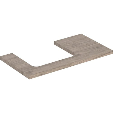 Geberit ONE bordplade t/håndvask udskæring venstre 90 x 3 x 47 cm nød - 1