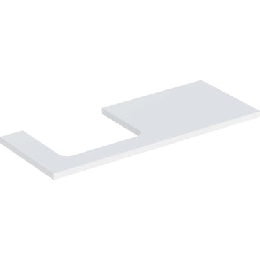 Geberit ONE bordplade t/håndvask udskæring venstre 120 x 3 x 47 cm hvid - 1