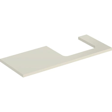 Geberit ONE bordplade t/håndvask udskæring højre 120 x 3 x 47 cm lakeret blankpol. - 1