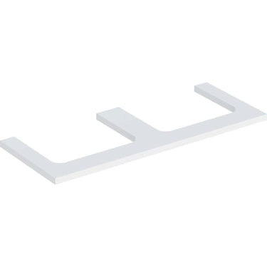 Geberit ONE bordplade t/håndvask dob. udskæring 120 x 3 x 47 cm hvid - 1