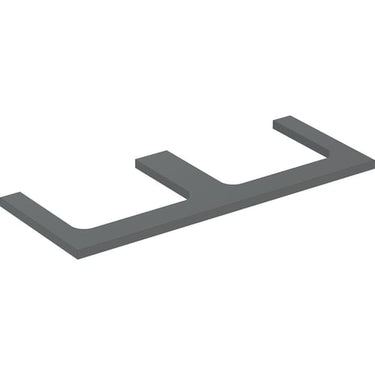 Geberit ONE bordplade t/håndvask dob. udskæring 120 x 3 x 47 cm Lava - 1