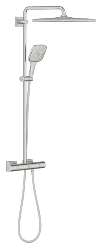 GROHE Rainshower 310 Cube brusesystem med termostat 9,5l Supersteel - 1