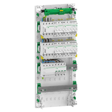 Færdigmonteret Resi9 XP PW gruppetavle 4 rækker 13M: 1xAFB 1xSPD + 2xRCD + 4xC10A 1PN 3xC16A 3PN + 1xC10A 3PN - 1