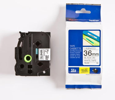 Brother TZe tape 36mmx8m sort/hvid - 1