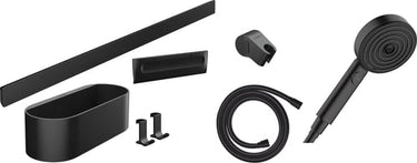 hansgrohe WallStoris sampak håndbruser 105 3jet Activation EcoSmart skinne 70 cm og tilbehørssæt mat sort - 1