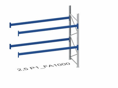 BITO Pallereol tilbygningssektion P1 2500mm 2 bjælkelag 2700mm 1800kg. - 1