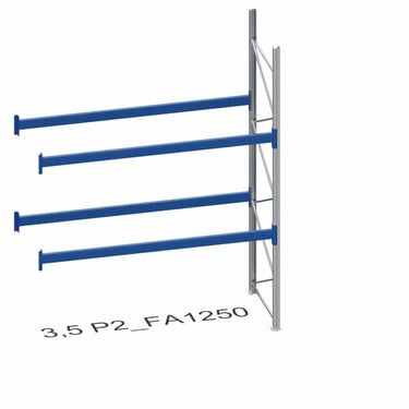 BITO Pallereol tilbygningssektion P2 3500mm 2 bjælkelag 2700mm 1800kg. - 1