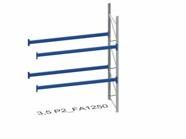 BITO Pallereol tilbygningssektion P2 3500mm 2 bjælkelag 2700mm 1800kg. - 1