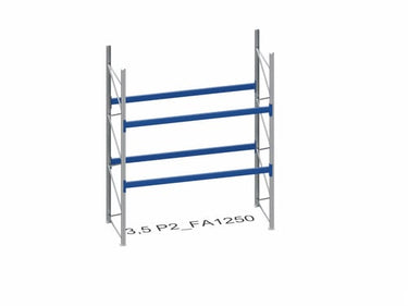 BITO Pallereol grundsektion P2 3500mm 2 bjælkelag 2700mm 1800kg. - 1