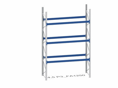 BITO Pallereol grundsektion P3 4500mm 3 bjælkelag 2700mm 1800kg. - 1