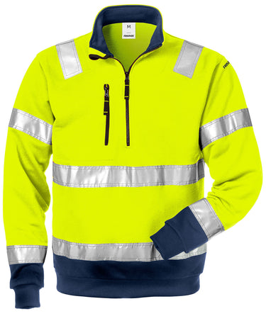Sweatshirt EN471 Gul/marine M - 1