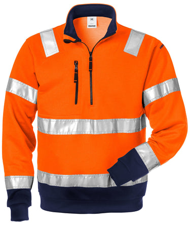 Sweatshirt EN471 Orange/marine M - 1