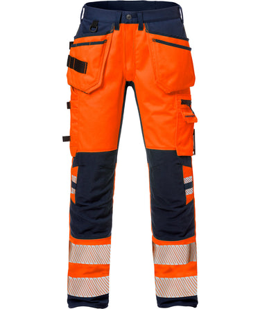 FS HiVis Stretch Bukser 127734 Orange/Marine C50 - 1