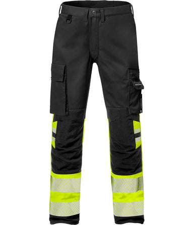 Stretch bukser kl.1 2705 Hi-Vis gul/sort str C46 - 1