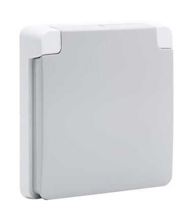 Adaptorramme med dæksel 1-modul grå - 1