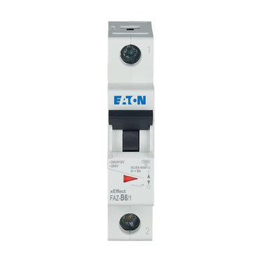 Automatsikring (MCB) B-karakteristik 6A 1-Pol 15kA 1-moduler UL1077 - 1