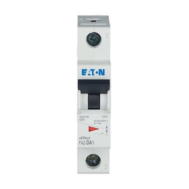 Automatsikring (MCB) D-karakteristik 4A 1-Pol 15kA 1-moduler UL1077 - 1