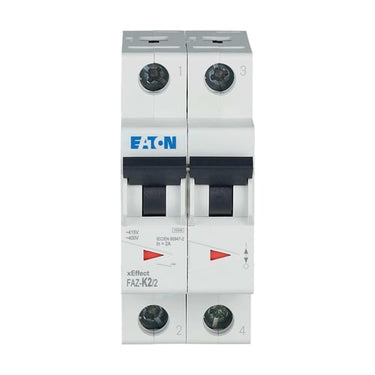 Automatsikring (MCB) K-karakteristik 2A 2-Pol 15kA 2-moduler UL1077 - 1