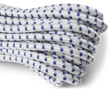 Elastiksnor 6 mm 10 m hvid/blå - 1