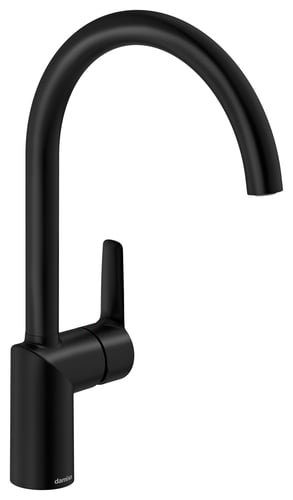 Damixa Core køkkenarmatur 201mm C-tud mat sort - 1