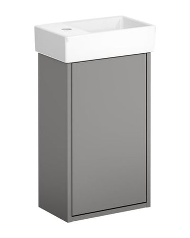 Gustavsberg Artic Small møbelsæt m/håndvask hh højre 360 x 220 x 645 mm askegrå/hvid - 1