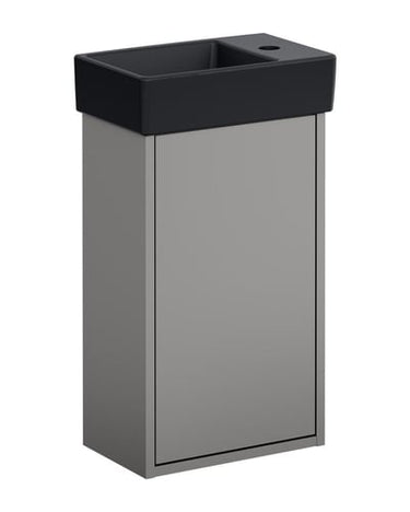 Gustavsberg Artic Small møbelsæt m/håndvask hh venstre 360 x 220 x 645 mm askegrå/sort - 1