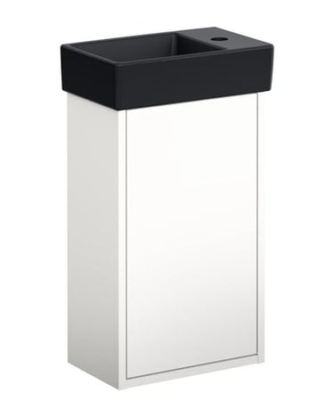 Gustavsberg Artic Small møbelsæt m/håndvask hh venstre 360 x 220 x 645 mm hvid/sort - 1