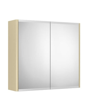 Gustavsberg Graphic spejlskab 60 cm m/2 låger og 2 glashylder beige - 1