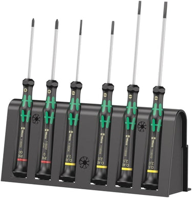 Wera 2035/6 A elektronik-skruetrækkersæt + rack 6 dele - 1