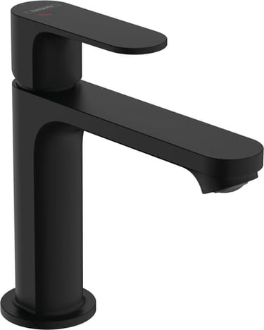 hansgrohe Rebris S 1-grebs håndvaskarmatur 110 CoolStart m/løft-op bv mat sort - 1