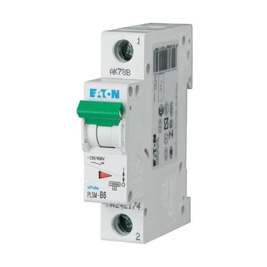 Automatsikring (MCB) B-karakteristik 6Amp 1-Pol 10kA 1-modul PLSM-B6-MW - 1