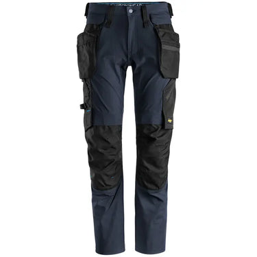 Snickers LiteWork stretch bukser 6208 m. aftagelige hylsterlommer navy blå str. 62 - 1