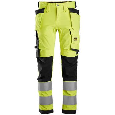 Snickers High-viz stretch buks m. hylsterlommer kl.2 6243 gul/sort str. 50 - 1
