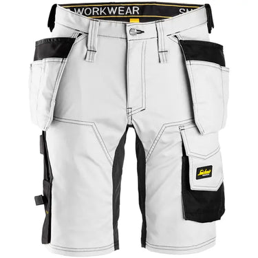 Snickers AllroundWork stretch shorts 6141 hvid/sort str. 50 - 1