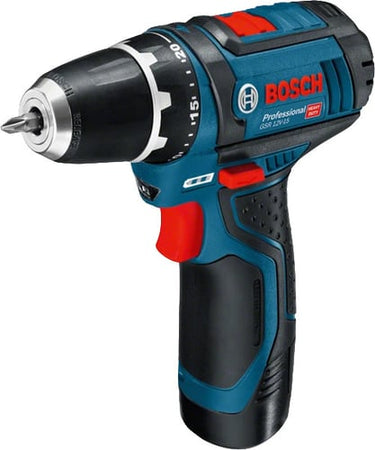 Blå Bosch 12V Skruemaskine GSR 12V-15 2x2,0ah og lader i karton - 1