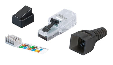Modularstik RJ45 rund/stiv Cat.6 - 1