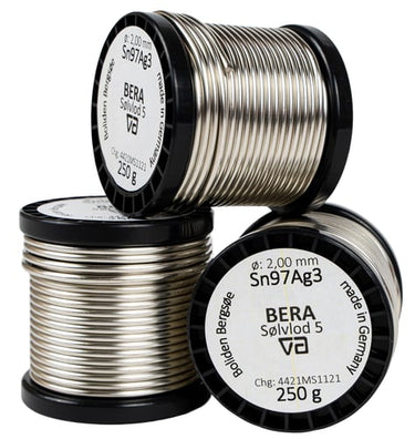 BERA Sølvlod 5 2mm 250g spole (Sn97Ag3) - 1