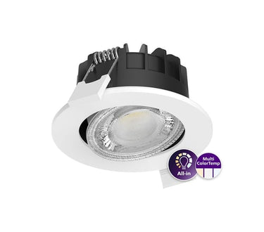 Philips Ledinaire ClearAccent Indbygningsspot All-in RS071B 550lm/827-830-840 6W Ø68 Hvid Kipbar - 1