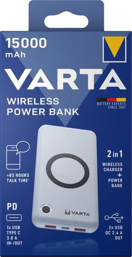 Varta Wireless Powerbank 15000mAh - 1