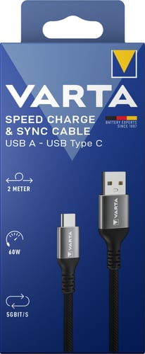 Varta Speed Charge & Sync Kabel USB A til USB Type C - 1