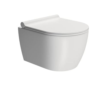 GSI Pura kompakt vægtoilet 46x35cm Swirlflush mathvid - 1