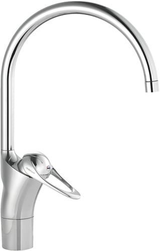 FM Mattson 9000E køkkenarmatur 233mm høj C-tud forkromet - 1